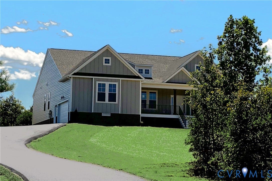 958 Buckners (Lot 30) Lane, Compass Cove, Mineral, VA 23117 Photo of the for-sale home. Virtually green grass.