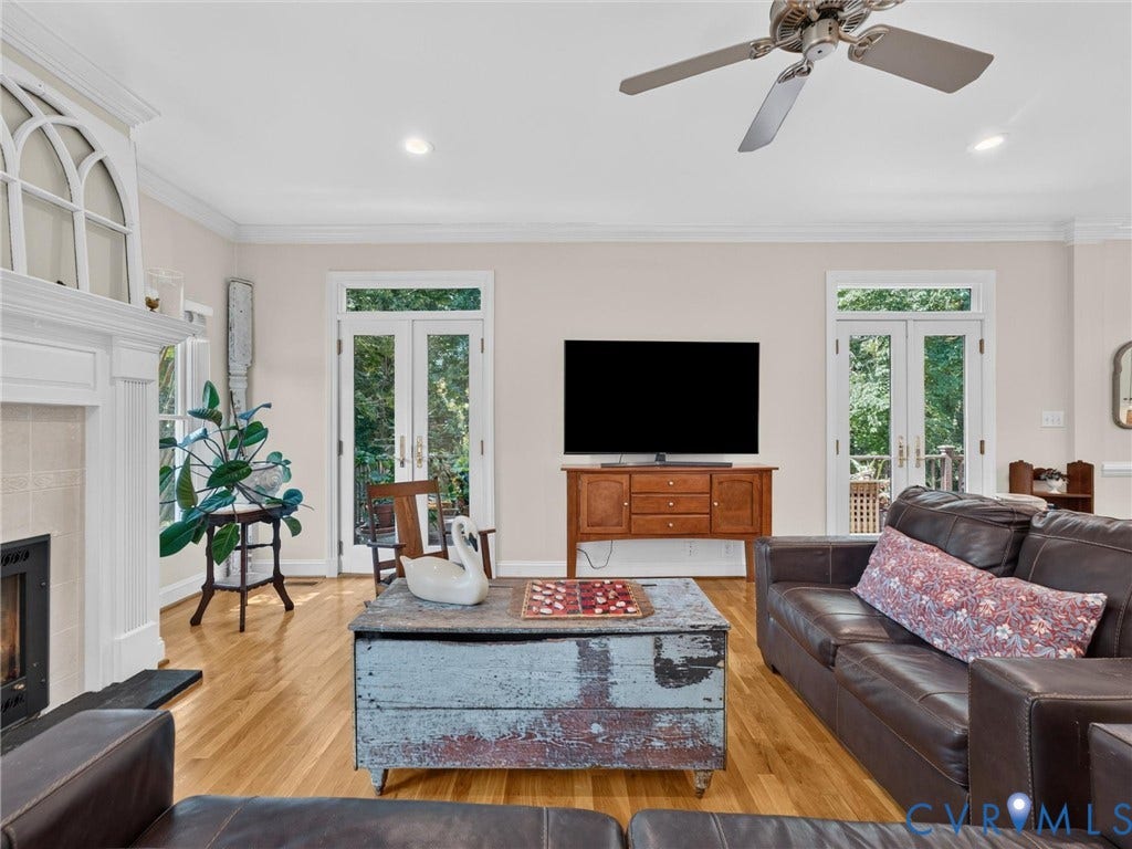 14509 Augusta Lane, Ashland, VA 23005 Spacious Family Room with 2 exterior French doors to the deck!