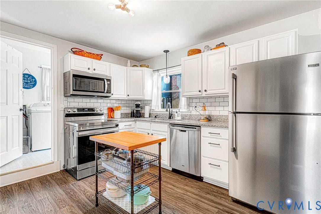 Stainless steel appliances convey!