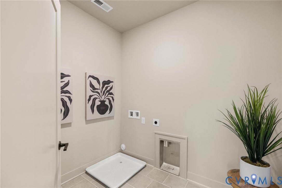 Second Level Laundry with Full Size W/D Connections