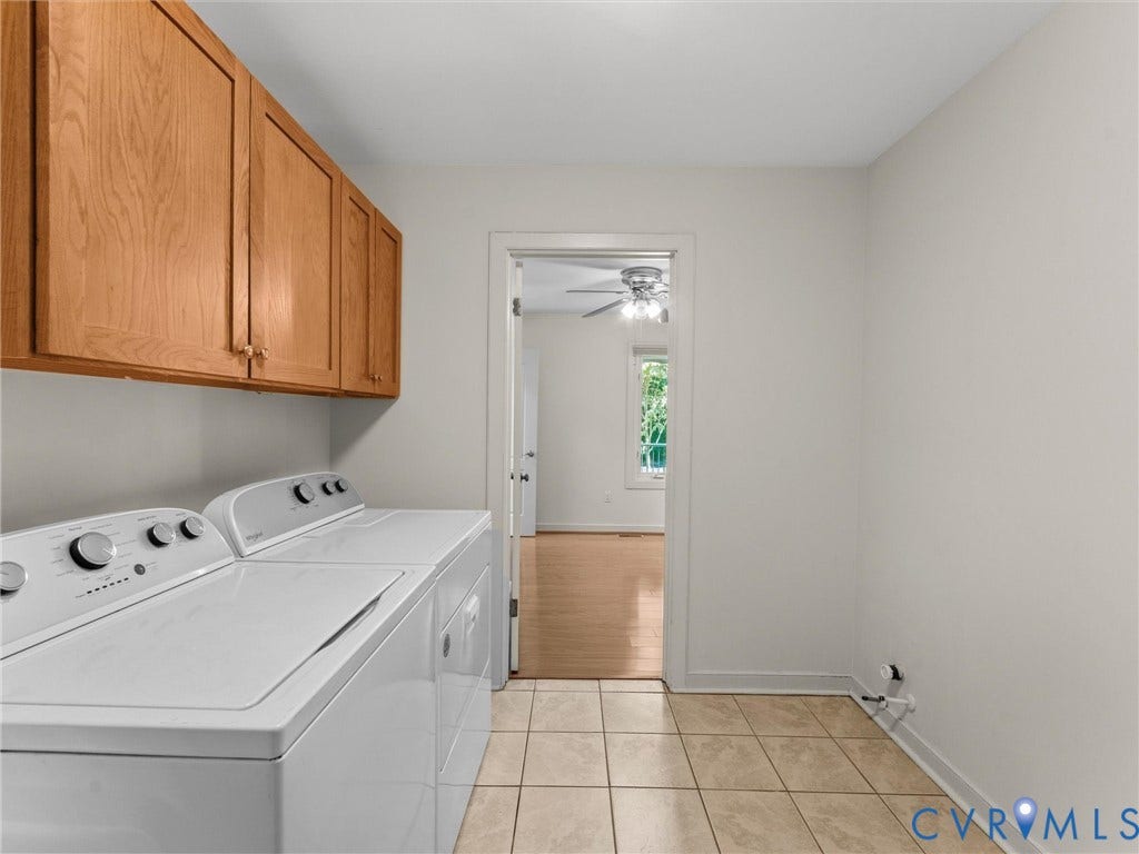 9700 Stemwell Court, Bexley West, North Chesterfield, VA 23236 Laundry room, plumbing for utility sink.