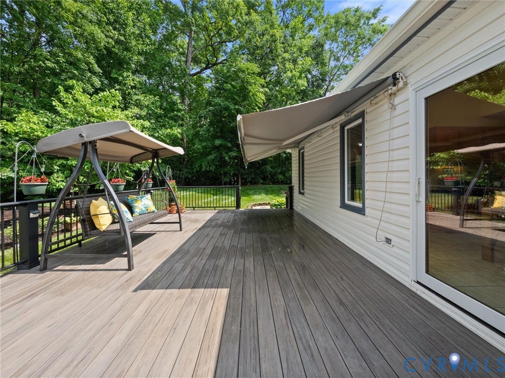 9700 Stemwell Court, Bexley West, North Chesterfield, VA 23236 Deck with awning