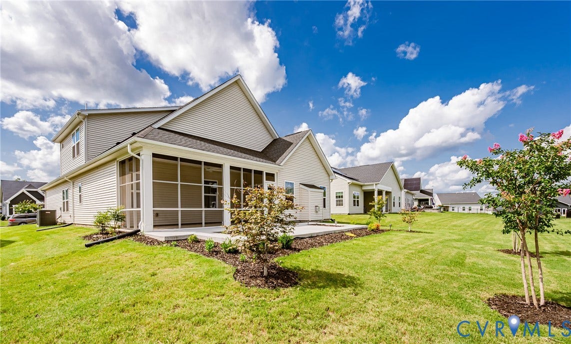 7683 Autumn Leaves Lane, Estates The Groves At New Kent, New Kent, VA 23124 Screened porch with concrete patio