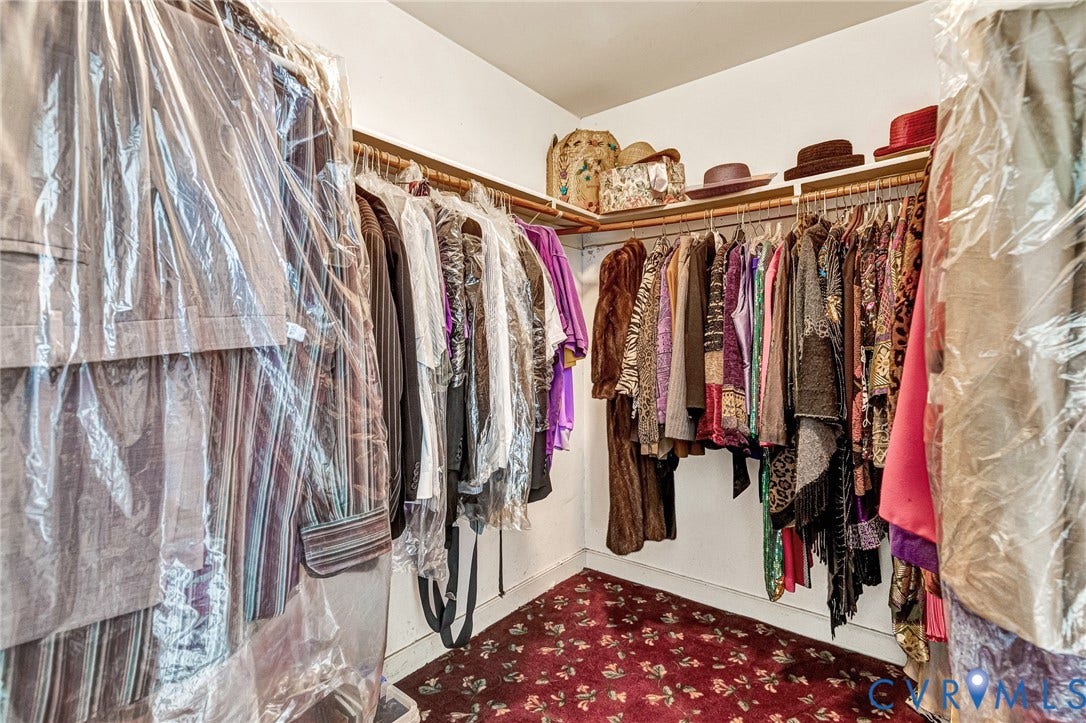 Large Walk in closet in the Primary Bedroom