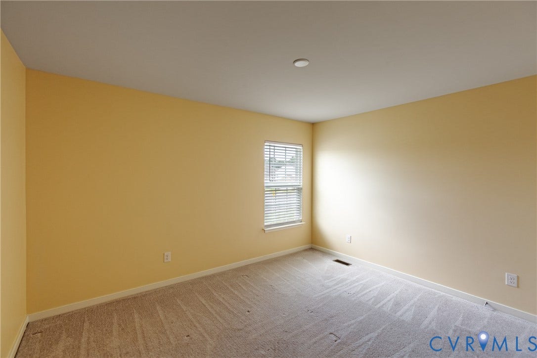 11419 Dunmore Mill Court, Chester, VA 23831 Neutral-toned carpeting, single window with blinds, recessed ceiling lighting, and light-colored wall paint