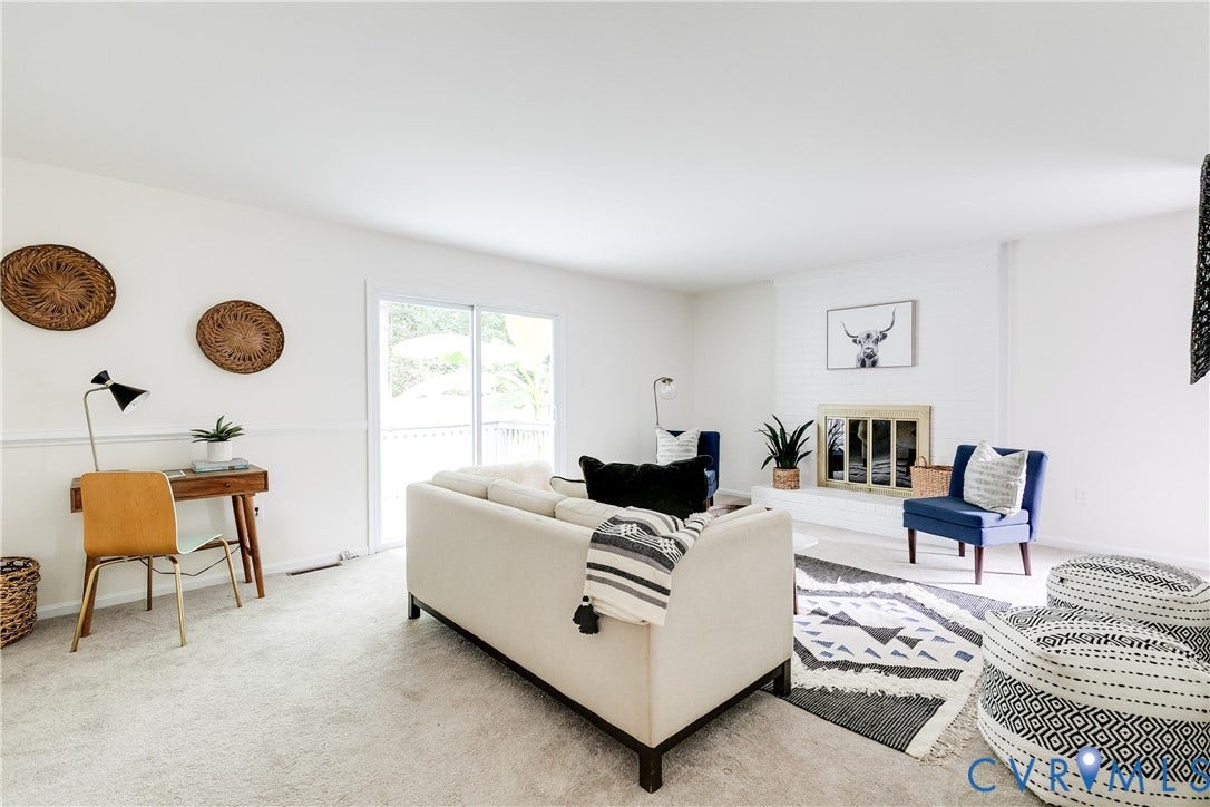 4116 Bronholly Road, Chesterfield, VA 23832 Glass sliding door to deck beyond allows for abundant sunlight.