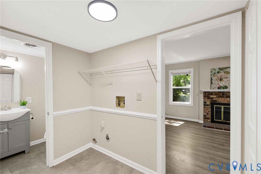 5401 Solaris Drive, Chesterfield, VA 23832 Dedicated laundry area featuring a wire shelf