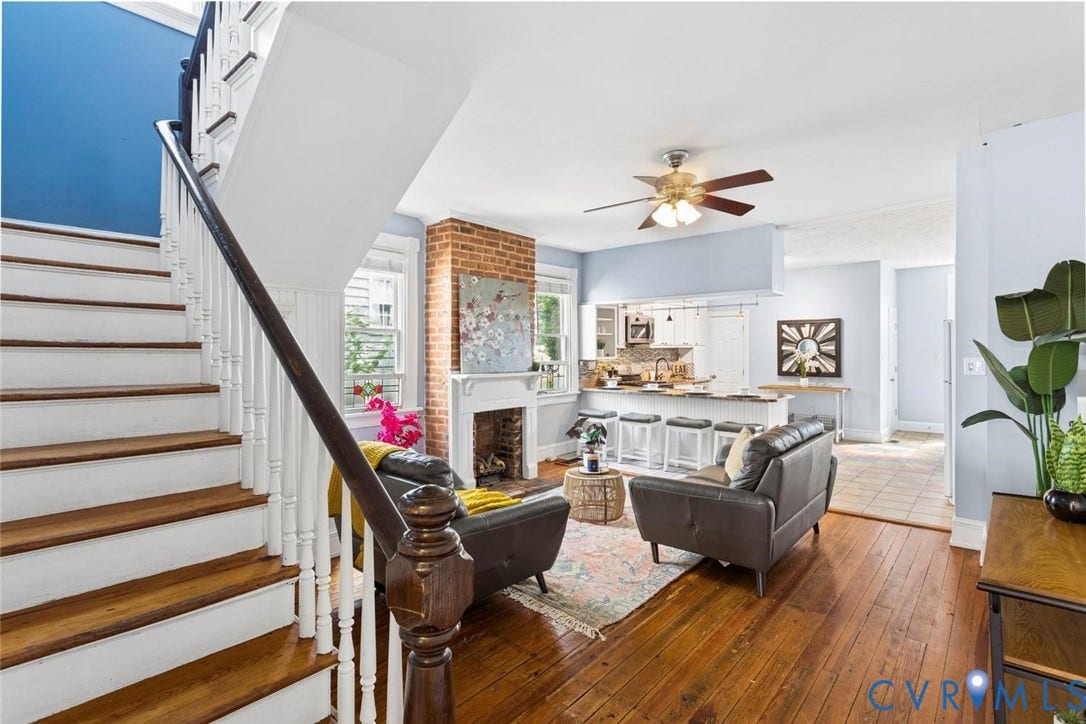Hardwood flooring throughout the main level