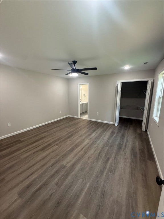3430 The Loop Rd, Glendale, Montross, VA 23231 Spacious interior with wood-finish flooring, recessed lighting, and a contemporary ceiling fan
