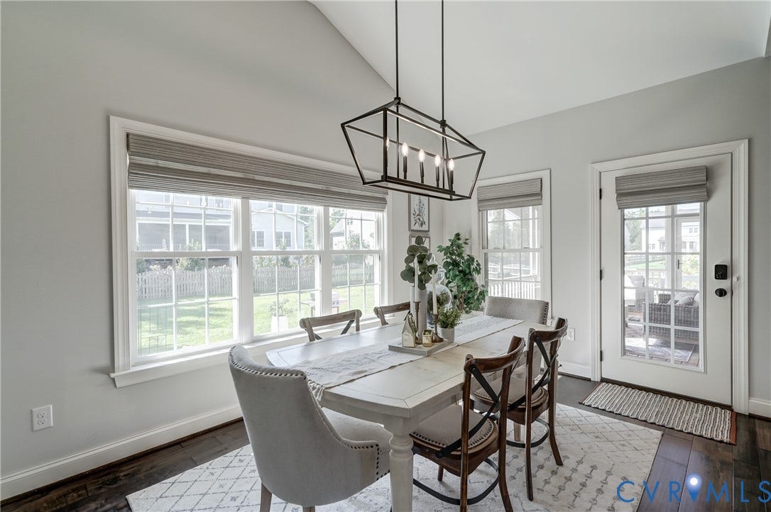 11515 Grey Oaks Estates Run, Grey Oaks Estates, Glen Allen, VA 23059 Access to screened porch from morning room. Custom shades throughout.