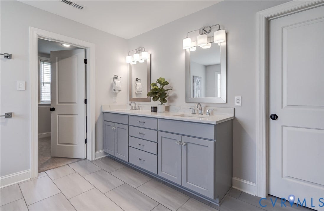 11515 Grey Oaks Estates Run, Grey Oaks Estates, Glen Allen, VA 23059 Double vanity and access to one closet through the bathroom