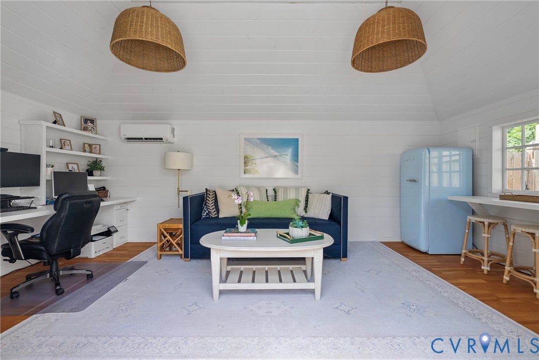 Interior of shed/studio/office