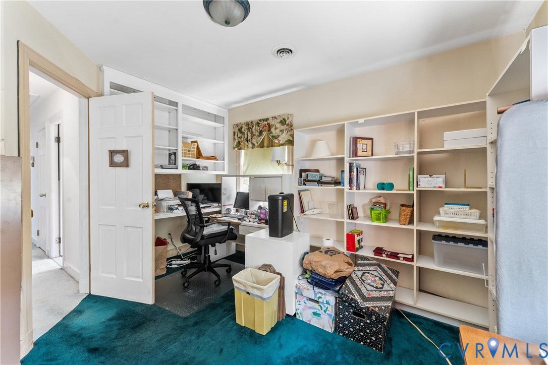 10205 Gwynnbrook Road, Richmond, VA 23235 Built-in shelving units, integrated desk space, and a ceiling-mounted light fixture