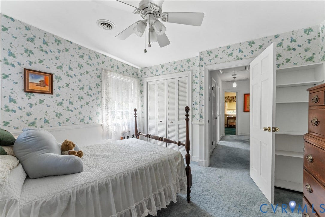 10205 Gwynnbrook Road, Richmond, VA 23235 Recessed lighting, ceiling fan, built-in shelving, carpet flooring, and paneled doors
