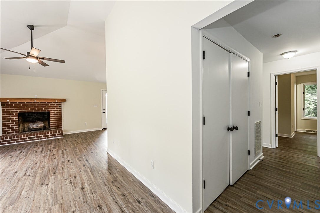 1520 Willow Brook Road, Louisa, VA 23024 Hallway to bedrooms, fresh white paint