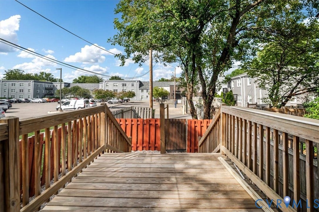 3510 Hanover Avenue, Museum District, Richmond, VA 23221 Wood deck and railing with a slatted privacy fence