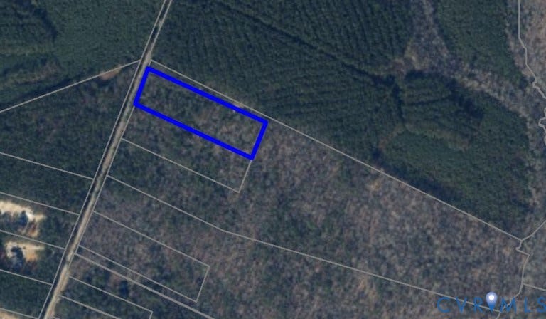 14371 N Ivey Mill Road, Chesterfield, VA 23838 Plat Map. Illustrating the boundaries of the property outlined in blue