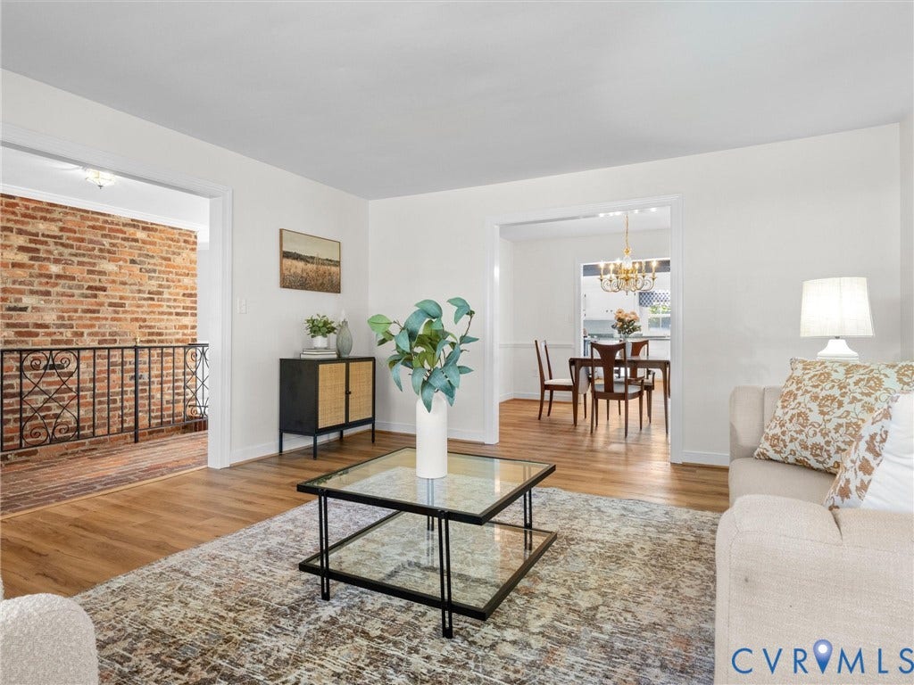 Wood-finish flooring throughout
