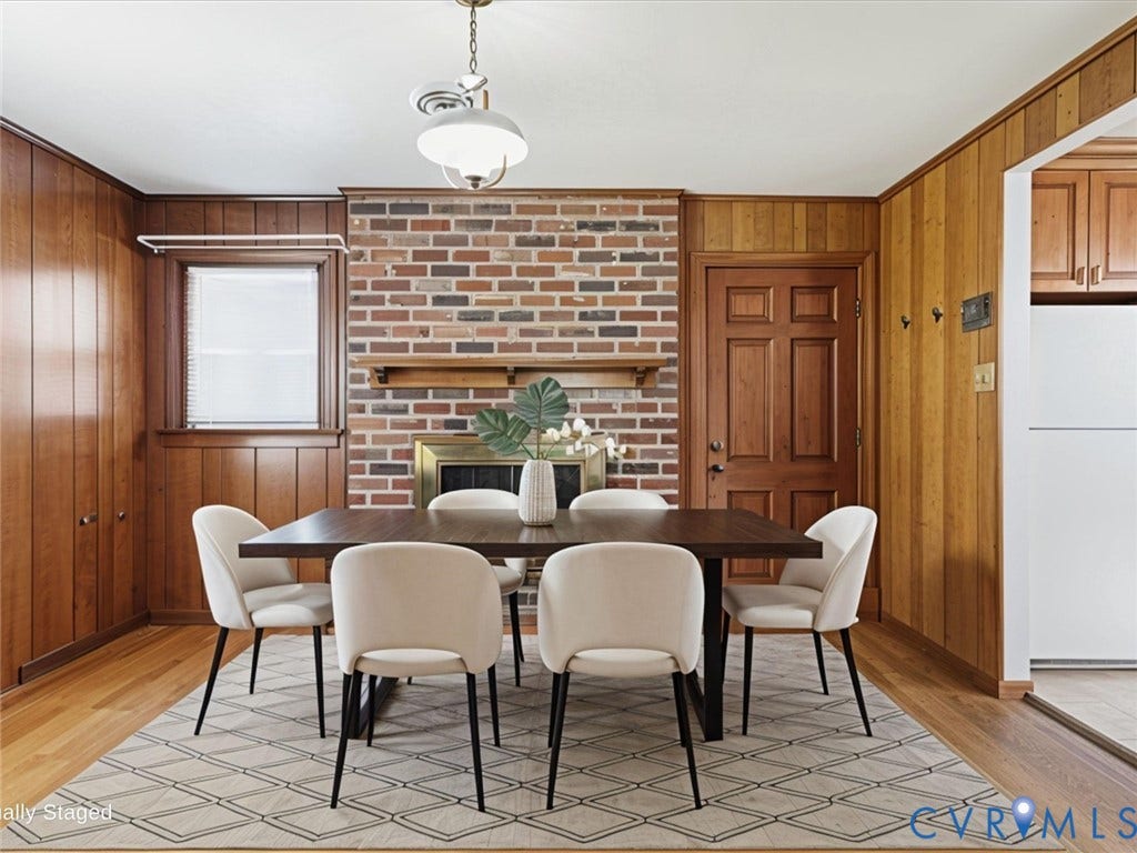 2301 Raymond Avenue, Henrico, VA 23228 Den with exit to covered carport, wood FP, kitchen access