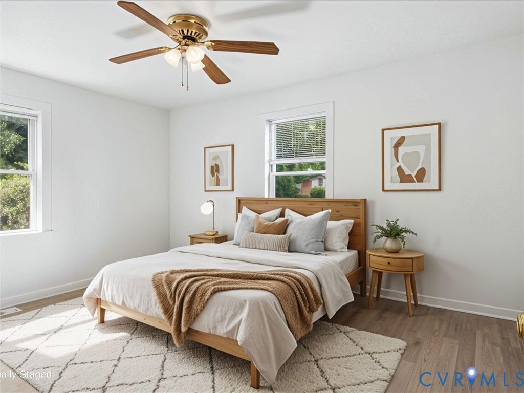 2301 Raymond Avenue, Henrico, VA 23228 Bedroom 2 with Fresh Paint and new flooring