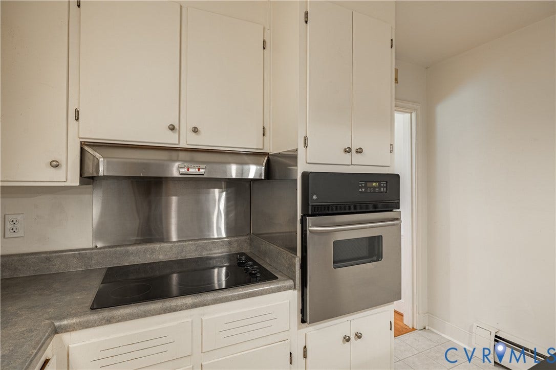 4532 Arrowhead Road, Statford Hills / Oxford, Richmond, VA 23235 Built-in wall oven, flush cooktop, stainless steel range hood, white cabinetry, and a neutral countertop