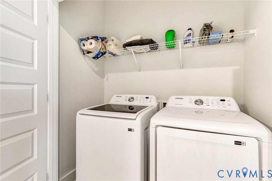 528 Greybull Walk, #B, Glen Allen, VA 23233 Laundry area with built-in wire shelving