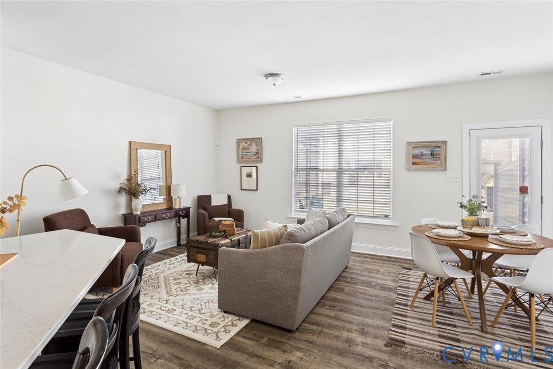 Open-concept living.