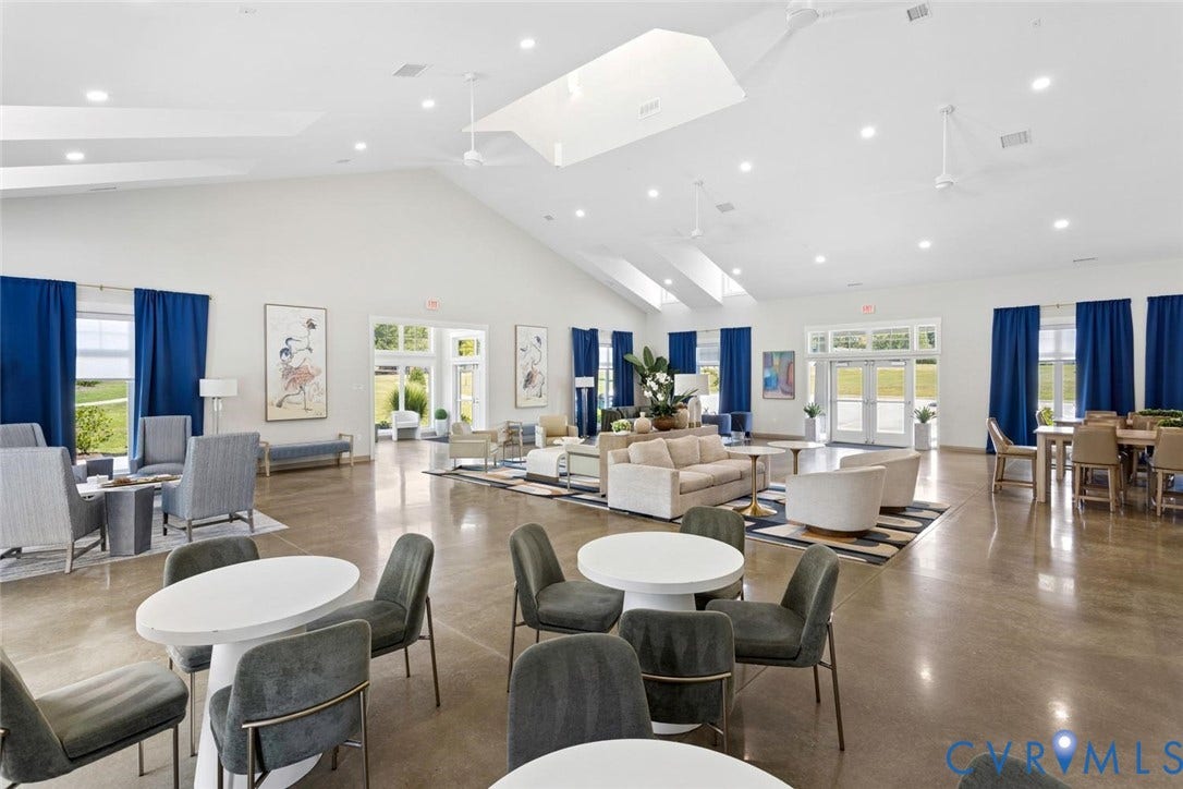 Luxury Clubhouse that is spacious and available for resident use.