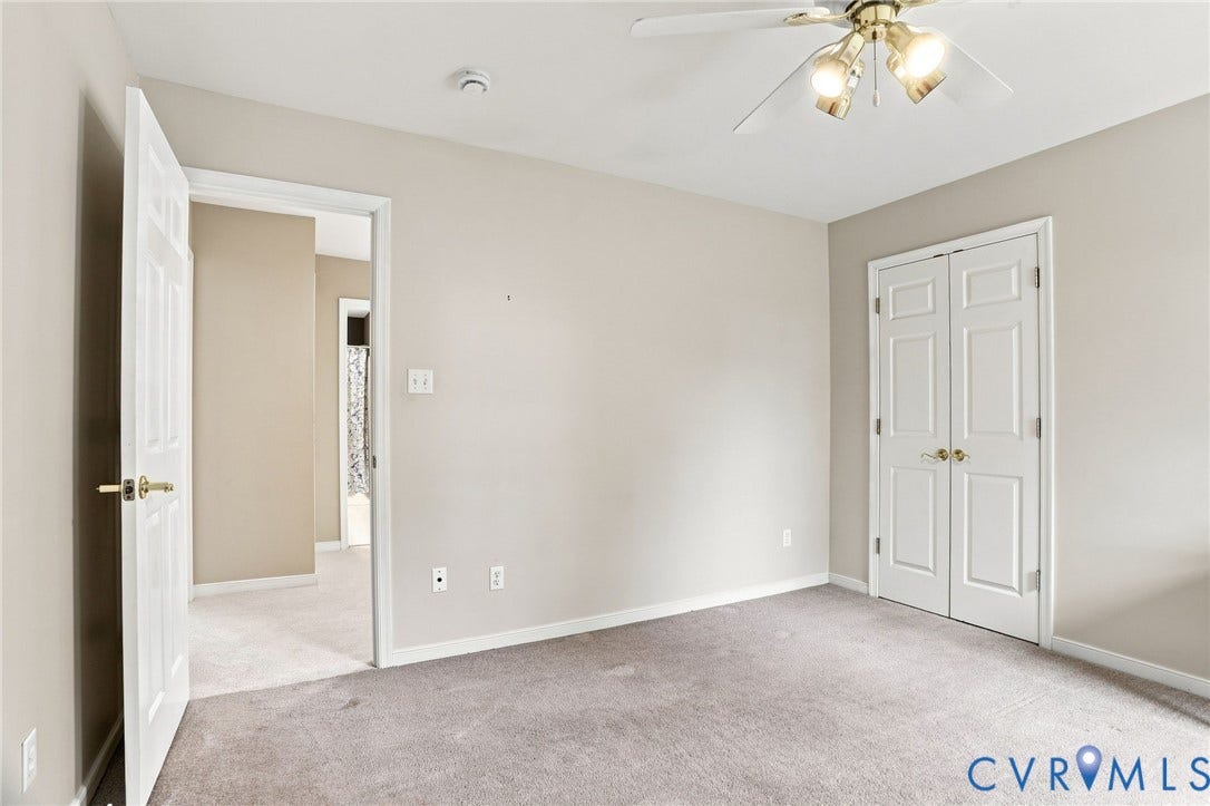 5712 Stephens Point Court, Stephens Point, Chester, VA 23831 Another view of the third bedroom highlights its generous size and double-door closet.
