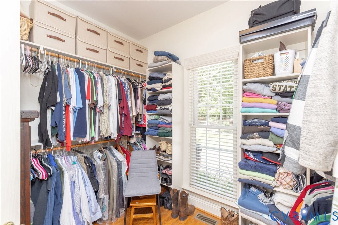 Huge walk in closet off Primary Bathroom