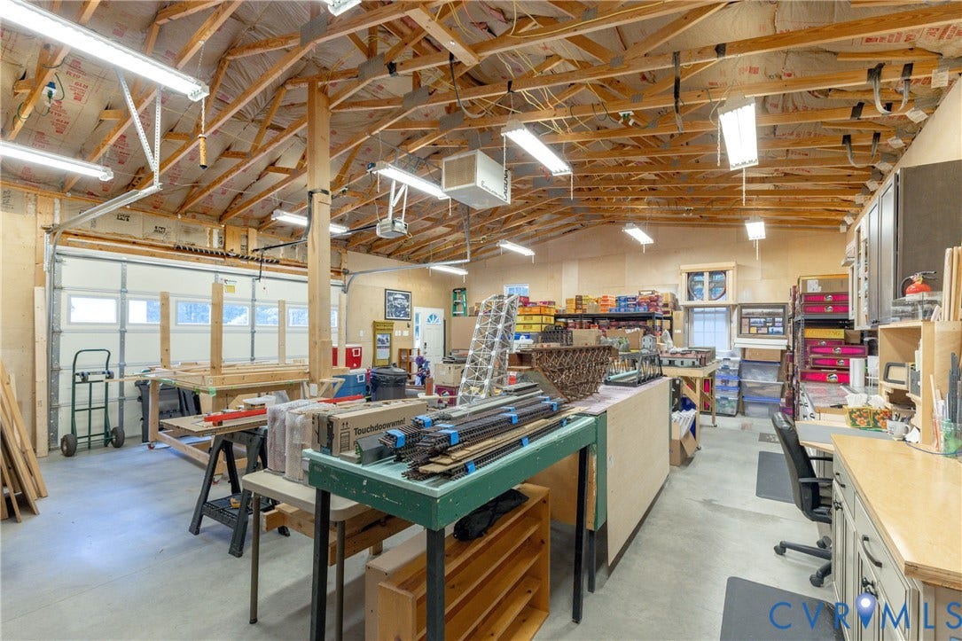 Inside of large garage/workshop.