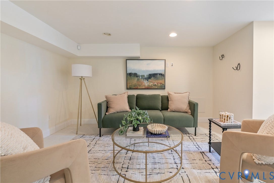 4003 Kensington Avenue, Malvern Gardens, Richmond, VA 23221 Fully finished and waterproofed with powder room, laundry and flex room
