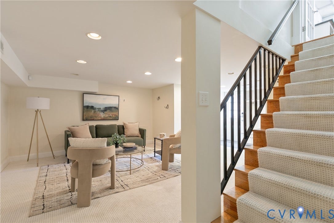 4003 Kensington Avenue, Malvern Gardens, Richmond, VA 23221 Fully finished and waterproofed with powder room, laundry and flex room