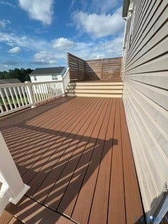 Actual two-level deck.