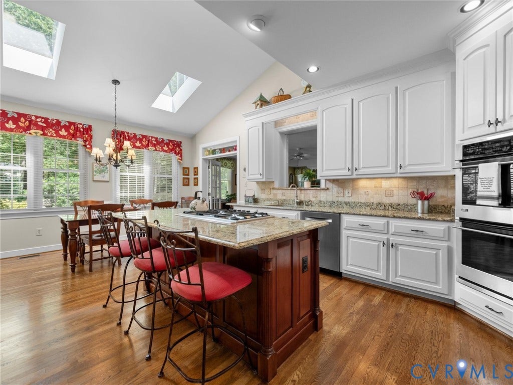 4007 College Valley Court, Henrico, VA 23233 Kitchen with Island; Open to Breakfast Area