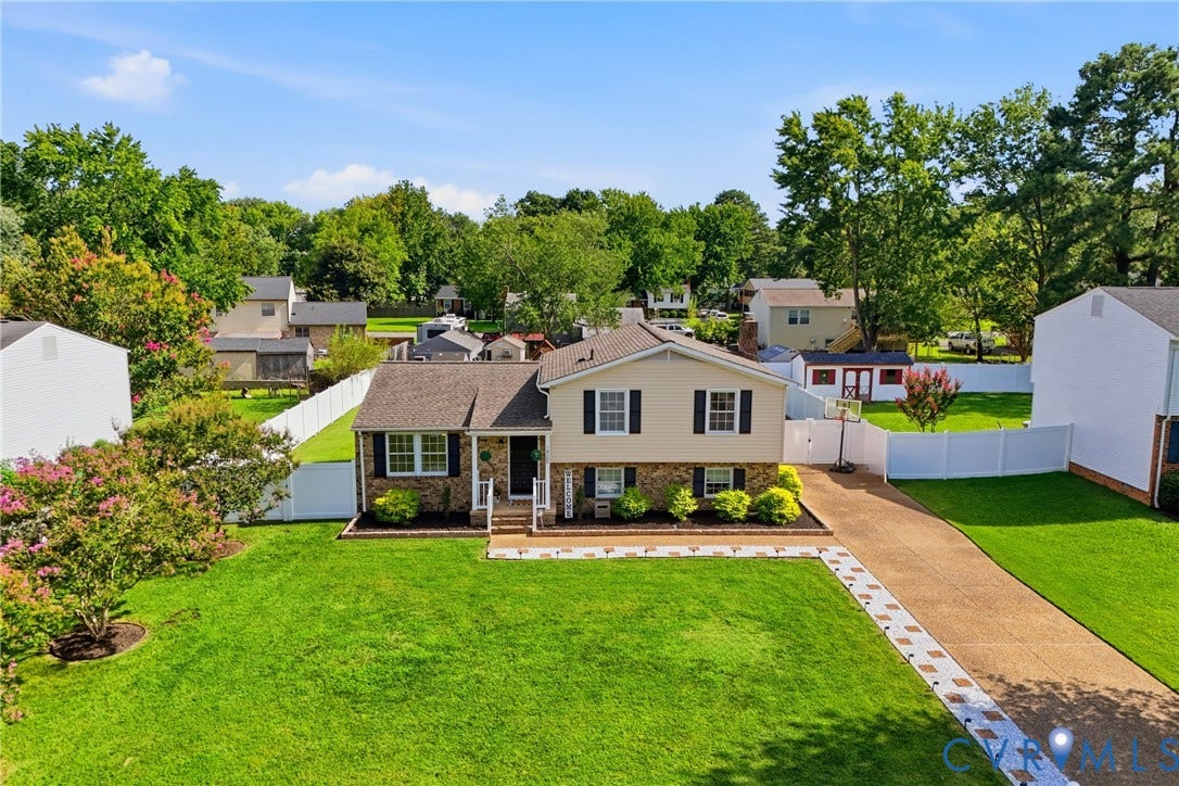 1905 Reagan Road, Henrico, VA 23228 Split-level residence featuring a brick and siding exterior