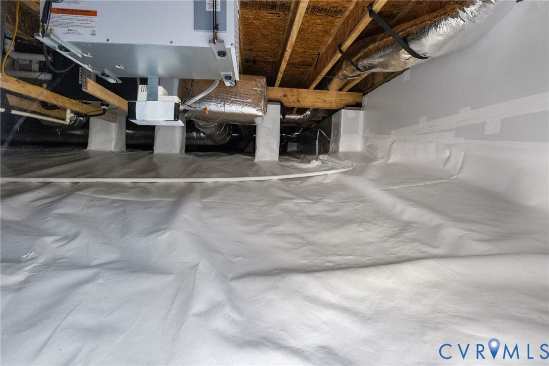 12906 Craftsbury Court, Midlothian, VA 23112 $30,000 in crawlspace and air-quality enhancements with full encapsulation, new HVAC ductwork, ActivePure Air Scrubber, Aprilaire 100X dehumidifier and Aprilaire whole-house filtration system