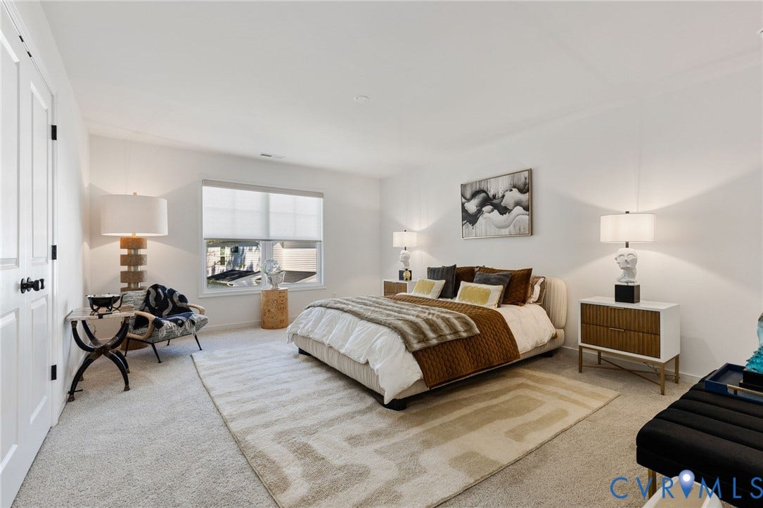 12906 Craftsbury Court, Midlothian, VA 23112 Crisp white walls, plush carpet, and a large window with privacy blinds