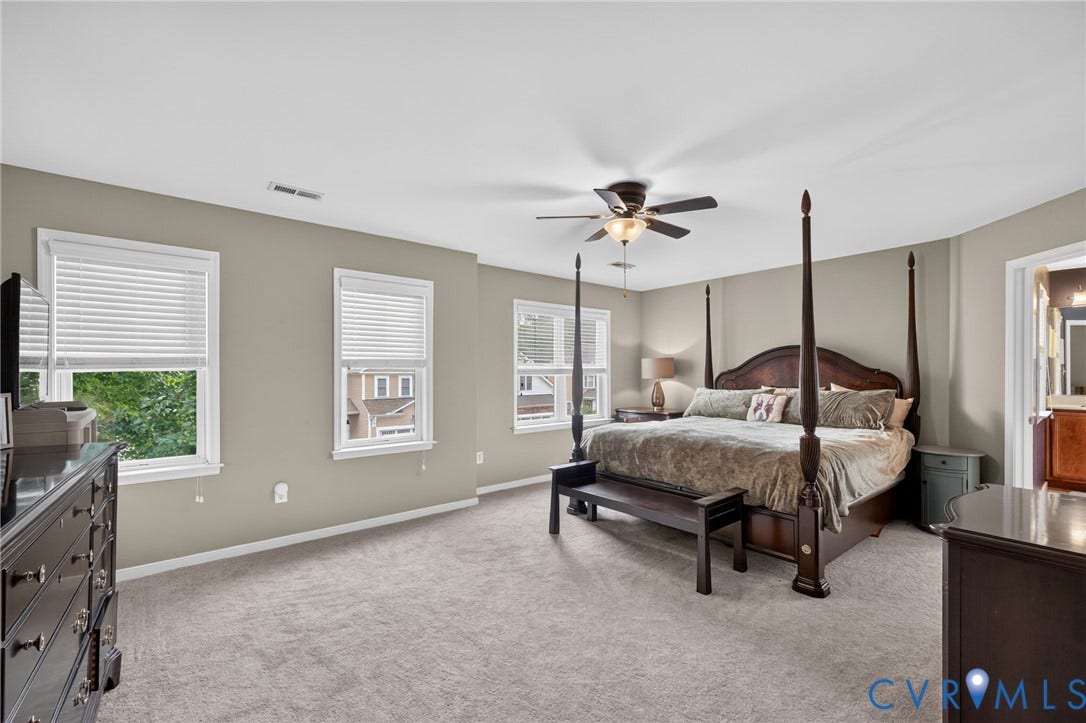 937 Gorham Court, Midlothian, VA 23114 Spacious primary bedroom with NEW carpet