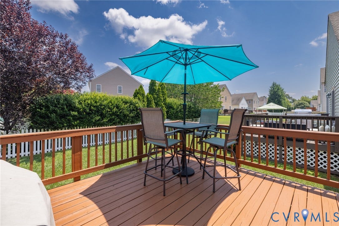 937 Gorham Court, Midlothian, VA 23114 Expansive wood deck
