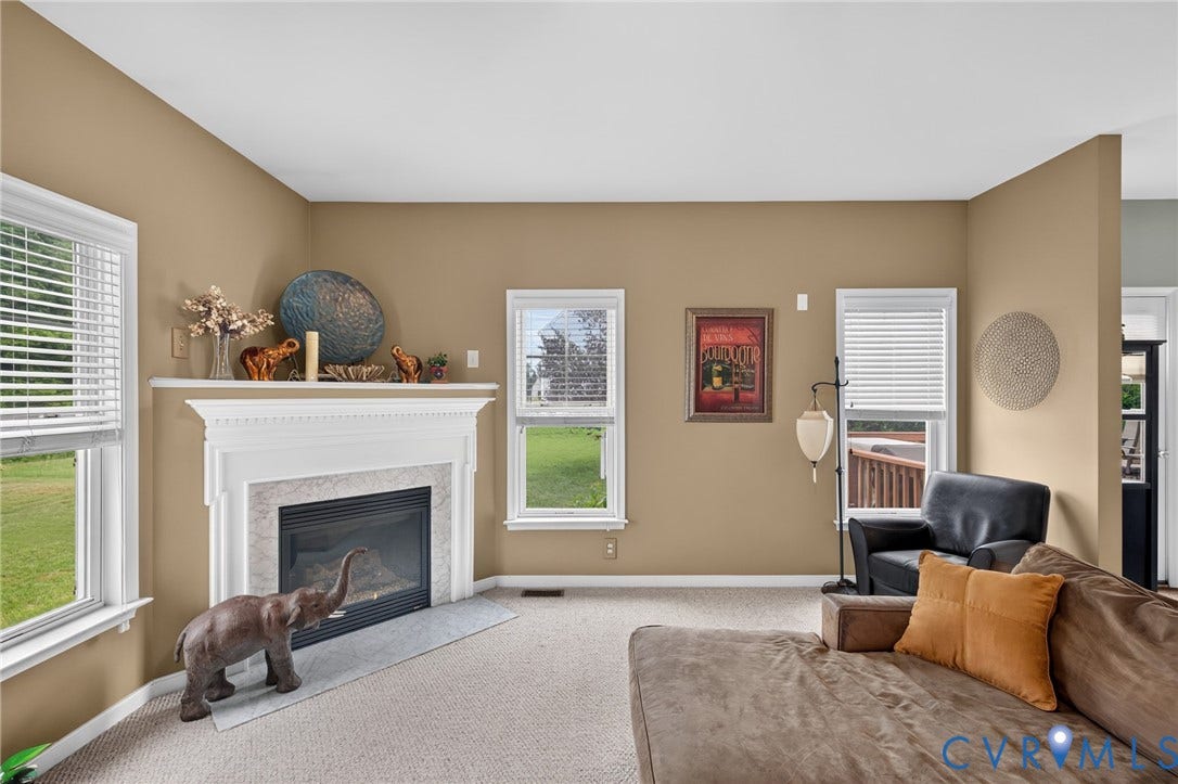 937 Gorham Court, Midlothian, VA 23114 Family room with gas fireplace