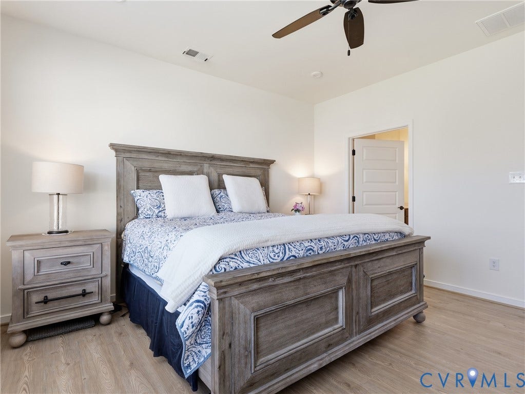 9220 Cerulean Place, Mosaic At West Creek, Goochland, VA 23238 Recessed lighting, wood-finish flooring, and a ceiling fan