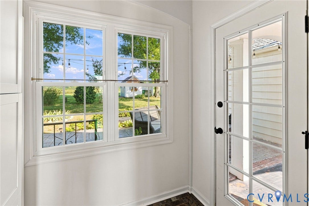 7134 Messer Road, Henrico, VA 23231 White paneled windows with detailed trim