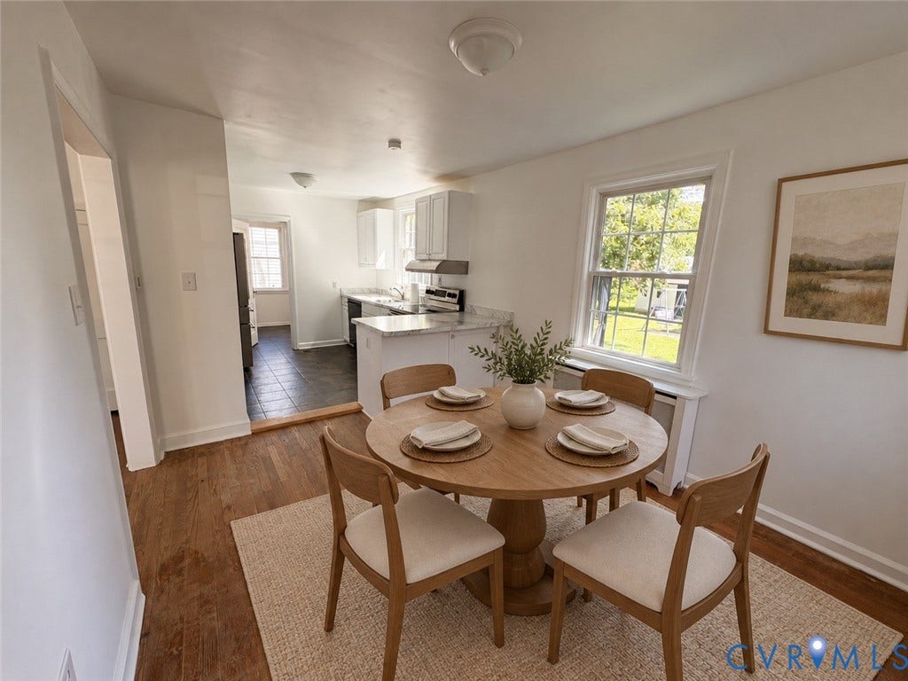 6211 Clover Lane, Lakeside, Henrico, VA 23228 Wood-finish flooring, white walls, and a window providing natural illumination