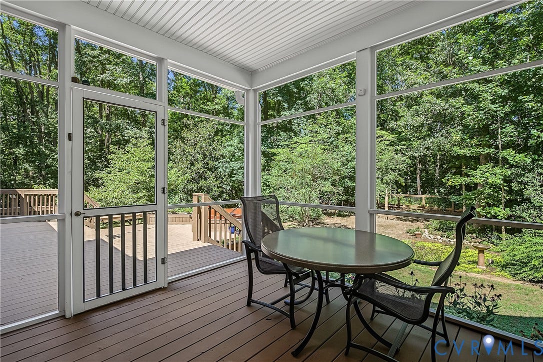 2431 Magnolia Ridge, Michael L Parrish, Maidens, VA 23102 Screened-in porch offers a peaceful place to enjoy the outdoors