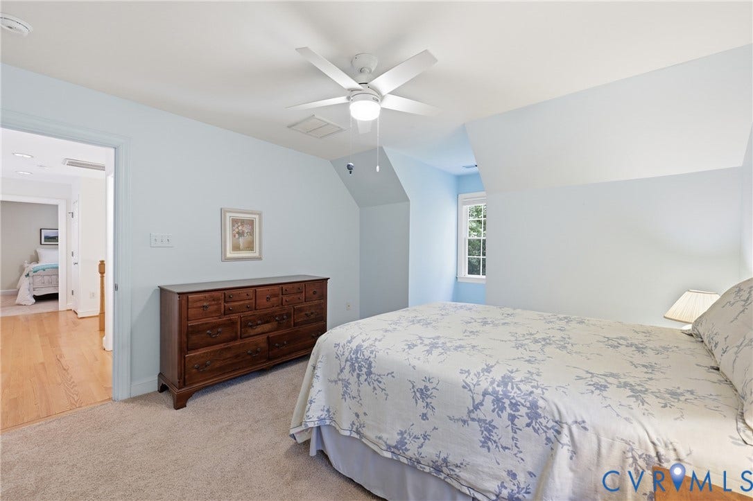 2431 Magnolia Ridge, Michael L Parrish, Maidens, VA 23102 Upper-level bedroom with plush carpet