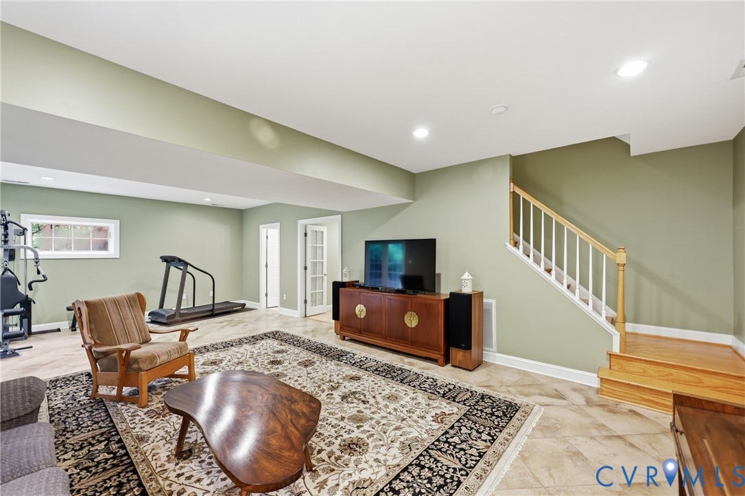 2431 Magnolia Ridge, Michael L Parrish, Maidens, VA 23102 Finished walk-out basement expands the home's living space with a large recreation area