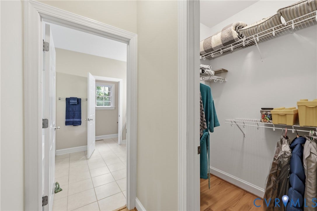 2431 Magnolia Ridge, Michael L Parrish, Maidens, VA 23102 Dual closets conveniently located outside the primary bathroom