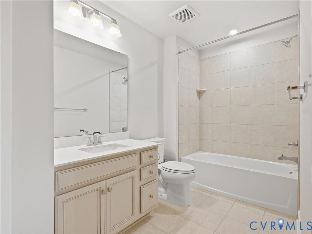 8060 Wistar Glen Drive, Henrico, VA 23228 Full hallway bathroom with a shower/tub combo