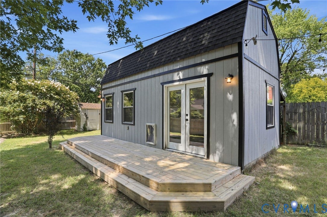 Detached shed - finished office space.